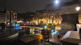 As 12th Night happens the Trafalgar Squares Christmas Tree gets ready to be taken down