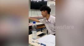 Naughty student puts fake lizard in teacher's bag as prank