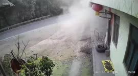 Out-of-control vehicle slams through walls of home in China