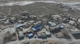 Aerial view of quake-hit area in China's Xizang
