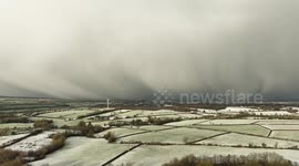 Snow Curtains Approaching During Our Winter Chase Today