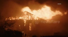 US, Los Angeles: Altadena Eaton Fire Homes Continue To Burn Part 4