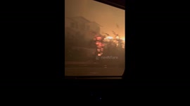 Devastated locals drive through hellish landscape as Palisades fire burns neighbourhood