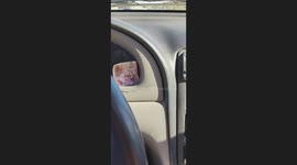 Filmed on 210 fwy and 15 fwy in Fontana CA. High winds topple four 18 wheelers in same areaon Jan. 9th