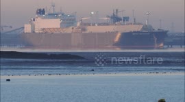 Ship tops up gas supplies off Kent as UK gas reserves run low