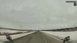 US: Flying Snow Crashes Truck Windshield in Kansas