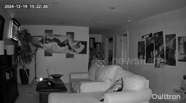 I was upstairs in my kitchen when I heard a crash this was what I found on my video camera after finding my lamp broken on the floor in our basement rec room.  Something unseen sat on my couch!! Part 2 coming...I rewashed and zoomed in!