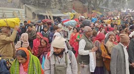 Massive security arrangements as lakhs of devotees take holy dip in Praygraj, Northern India