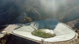 Birdseye view of the Santa Ynez Reservoir