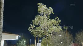 US, Los Angeles: Fontana Strong Overnight Santa Ana Winds Hitting Inland Empire