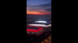 Sparkling night view of Xiong'an sports center