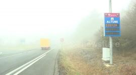 Spain: Dense fog in Alava, Spain