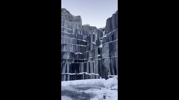 Satisfying view of a quarry in Norway!