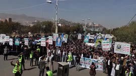 Yemen: Concentration at the University of Sanaa in support of the Palestinian people of Gaza