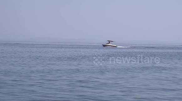 Beautiful ocean view from the beach of Ičići in Croatia. Relaxing ocean and wave sounds.