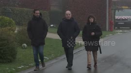 Belgium: Jordi Turull arrives at the meeting between Junts and ERC in Belgium
