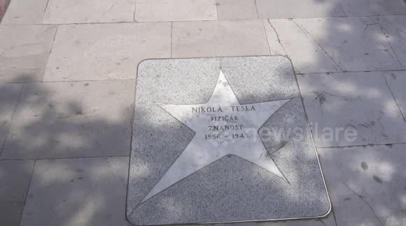 Star of Nikola Tesla at the Croatian Walk of Fame in Opatija