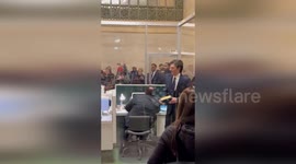 US: Severance Cast Trapped in Glass Box at Grand Central, Mesmerizing Commuters