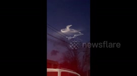 Mysterious Snake-Shaped Cloud Mesmerizes Sky Over Ningxia, China