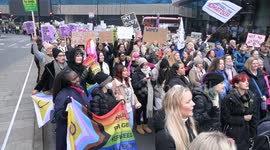 London's Women's March advocating for women's rights globally, London, UK