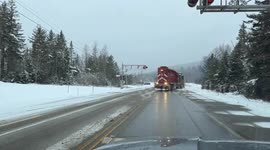 Train Appears to Drive on Road