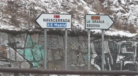 Spain: Snow and fog in the north of Madrid