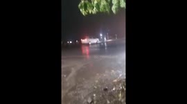 The tense moment that a minibus was hit by a train in Indonesia