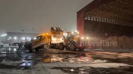 US: NYSDOT Trucks Ready for Long Night of Snow Clearing on Long Island