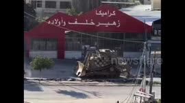 Israeli army bulldozers are right now in Jenin