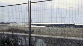 Overview of the fenced area where Royal Caribbean plans to build the first large privately managed tourist port in Italy in Fiumicino, near Rome.