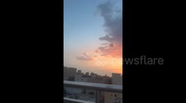 China: Evening Glow Over the Small Town