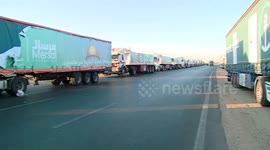 Egypt sends more aid trucks into Gaza as truce holds