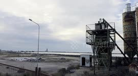 Overview of the fenced area where Royal Caribbean plans to build the first large privately managed tourist port in Italy in Fiumicino, near Rome.