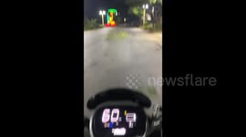 China: The Electric Bike Was Tripped by a Tree Branch