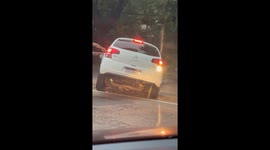 Motorists Stop To Help Stuck Car