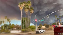 US, Los Angeles: Castaic Hughes Wildfire Prompts Evacuations at Northlake Hills Elementary School