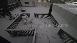 Car Crashes Into Fence While Spinning Donuts