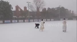 Nuns have snowball fight in Louisiana after record snowstorm
