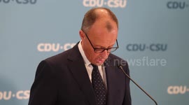 Germany: Press conference by Merz, chairman of the German CDU party, on the knife attack in Aschaffenburg