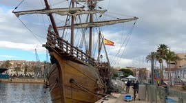 Spain: A replica of the 16th-century Trinidad carrack stops in Tarragona