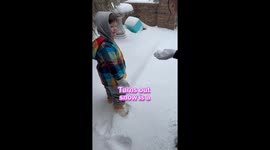 Texas got 8” of snow… our 3 year old was definitely not a fan!