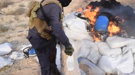 Syria's interim authorities burn massive cache of narcotics found in Damascus