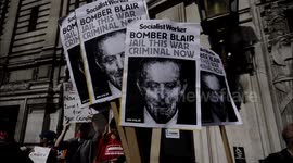 Protesters in London call for arrest of Tony Blair