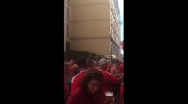 Welsh fans in lyon
