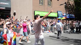 A Syrian refugee marched next to Canada’s Prime Minister Justin Trudeau at Toronto Pride.