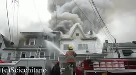 20121107 - 4th Alarm Rowhome fire - East 2nd Mount Carmel