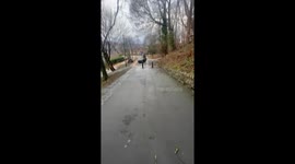 Stirling, Scotland: Clear look at damage caused by boulders in the wake of Storm Éoywn