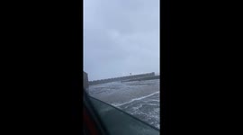 Man experiences Storm Eowyn's impact while driving through Saltcoats