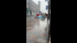 Leisure centre roof panels 'defy gravity' under the influence of Storm Éowyn's ferocious winds
