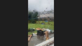 Footage of solar panels taking flight as Storm Éowyn battered Scotland with overpowering winds